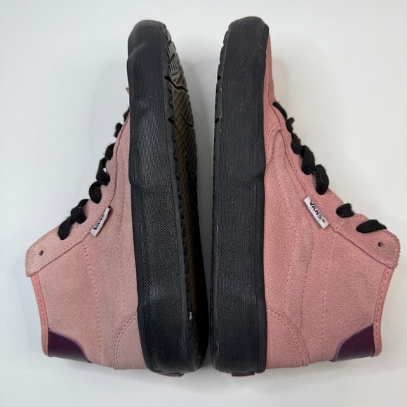 Vans Sk8 Hi Lizzie Rosette Skate Shoes Womens 5 Pink Suede Black Lace Up EcoCush - Picture 8 of 11